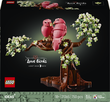 Zestaw klocków LEGO Ideas Papużki nierozłączki 750 elementów (21365)