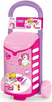 Дитяча кухня Dolu Unicorn мобільний візок з кухонним набором 02514 (8690089025142)