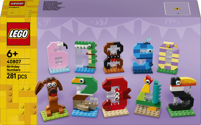 Zestaw klocków LEGO Urodzinowe cyferki 281 elementów (40807)