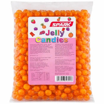 Жувальні желейні цукерки з начинкою Апельсина 4D мармелад Shape Pelling gummy Jelly 1 кг