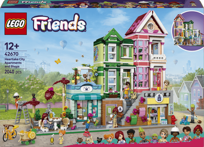 Zestaw klocków LEGO Friends Mieszkania i sklepy w mieście Heartlake 2040 elementów (42670)