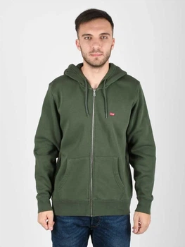 Толстовка на флисе, на молнии мужская Levi`s 31063456 2XL Зеленая (1159857747)