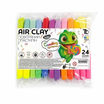 Воздушный пластилин 7C Candies 6 г 24 цвета для лепки сладостей (7C92408)