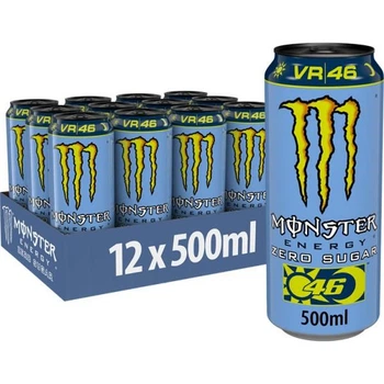Упаковка безалкогольного енергетичного напою Monster Energy ROSSI VR46 Zero Sugar 500 ml х 12 банок енергетик