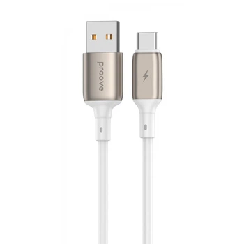 Кабель Proove Flex Metal USB to Type-C 2.4A (1m) white