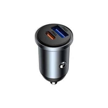 Автомобільне зарядне пристрій WIWU 35W Nano Lite A+C Fast Car Charger Wi-CC030 (6977703656060)