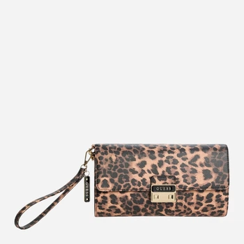 Сумка крос-боді через плече жіноча зі штучної шкіри середня Guess Elise 130064698 Леопардова (1159857965)