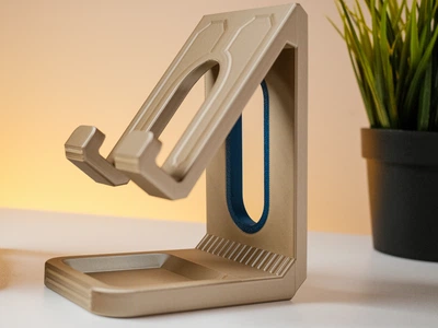 Подставка Для Телефона Modern Desk Phone Stand Бежевый 14 См 3Д Печать