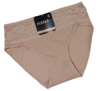 Хлопковые трусики с высокой посадкой 3XL персиковые Hana 86021
