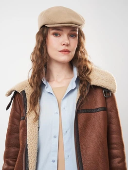Кепи кашемировое Flat Cap Fortune 55-57 Бежевый