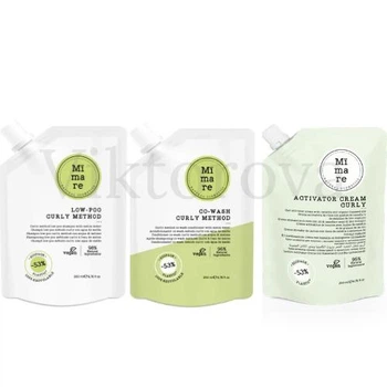 Набір для кучерявого волосся Mimare: Шампунь Mimare Curly Method Low-Poo Shampoo 200 мл + Кондиціонер Mimare Curly Method Co-Wash Conditioner 200 мл + Незмивний крем Mimare Curl Activator Cream 200 мл