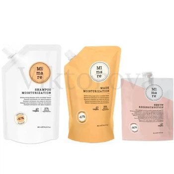 Набір для зволоження волосся Mimare: Шампунь Mimare Moisturization Shampoo 480 мл + Маска Mimare Moisturization Mask 480 мл + Серум Mimare Reconstruction Serum 40 мл