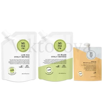 Набір для кучерявого волосся Mimare: Шампунь Mimare Curly Method Low-Poo Shampoo 200 мл + Кондиціонер Mimare Curly Method Co-Wash Conditioner 200 мл + Серум Mimare Moisturization Serum 40 мл