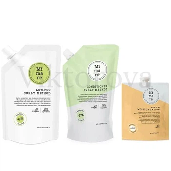 Набор для вьющихся волос Mimare: Шампунь Mimare Curly Method Low-Poo Shampoo 480 мл + Кондиционер Mimare Curly Method Conditioner 480 мл + Серум Mimare Moisturization Serum 40 мл
