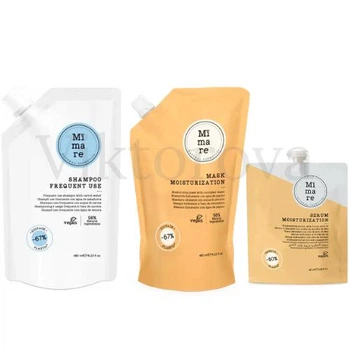 Набор для увлажнения волос Mimare: Шампунь Mimare Frequent Use Shampoo 480 мл + Маска Mimare Moisturization Mask 480 мл + Серум Mimare Moisturization Serum 40 мл