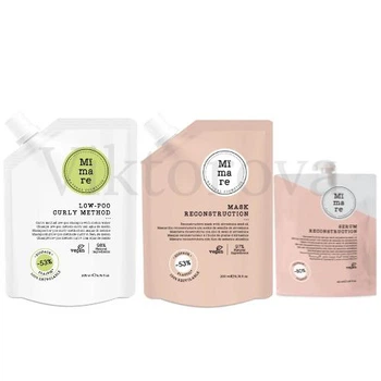 Набір для відновлення кучерявого волосся Mimare: Шампунь Mimare Curly Method Low-Poo Shampoo 200 мл + Маска Mimare Reconstruction Mask 200 мл + Серум Mimare Reconstruction Serum 40 мл