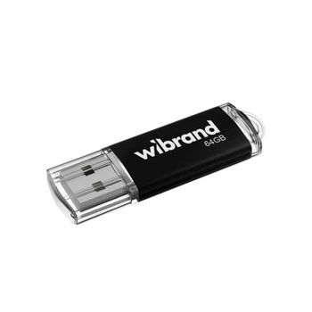 Флеш-память USB Wibrand 64ГБ пластиковая черная USB 2.0 с крышкой. (663424)