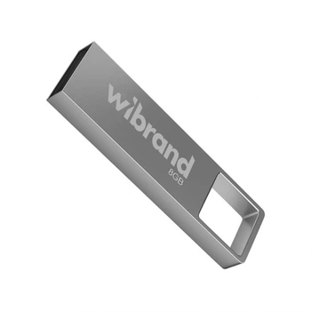Флеш-память USB Wibrand 8Гб металл серебристый (663419)