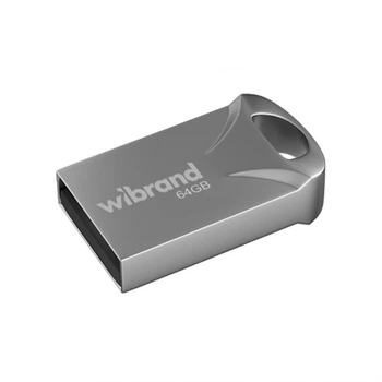 Флеш-память Wibrand USB 2.0 64Гб металл серебристый (663400)