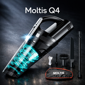 Автомобильный пылесос Moltis Q4, 120W беспроводной из ABS пластик чёрный