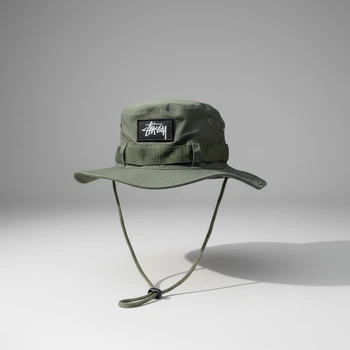 Летняя панама Stussy унисекс с логотипом Стуси для отдыха и города. Стильная панамка Стуси в спортивном стиле для лета Хакі