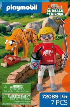 Набір іграшок Playmobil Animals and Friends Zoo: Тигр і відвідувач 72089 (4008789720894)