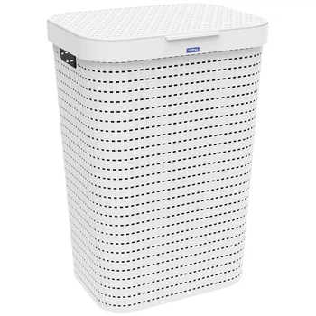 Корзина для белья пластиковая Rotho COUNTRY 55 л (10327) Белый
