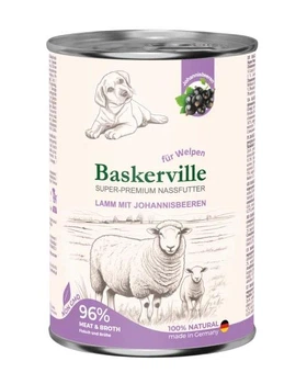 Консервированный корм Baskerville HF Lamm Mit Johannisbeeren - для щенков, с ягненком и смородиной 800 г (4250231541902)