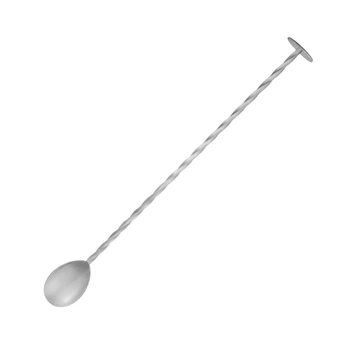 Барна ложка коктейльна Total Barware з мадлером 27 см срібляста (45023-BS-27cm-t-s)