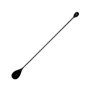 Барна ложка коктейльна Total Barware з черепом 33 см чорна (86241-BS-33cm-t-b)