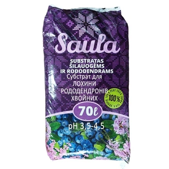 Торф'яний субстрат Rekyva SAULA Кислий для лохини, рододендронів, хвойних рослин / 70 л