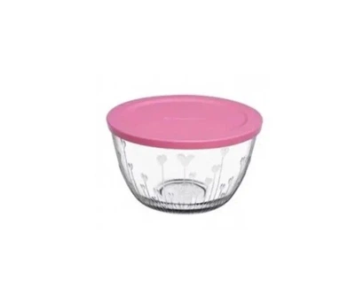 Салатник з рожевою кришкою Marmelade Pasabahce 53896 кр/sl-6 (250мл)