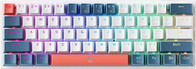 Klawiatura przewodowa Machenike K500-B61 Red Switch White/Blue (6975971290313)