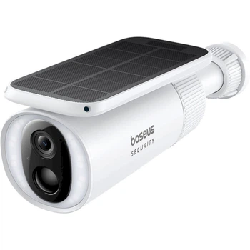 IP-камера видеонаблюдения Baseus Security S1 Outdoor 2K Wi-Fi с солнечной панелью ночное видение IP67 White (S0SW002130)