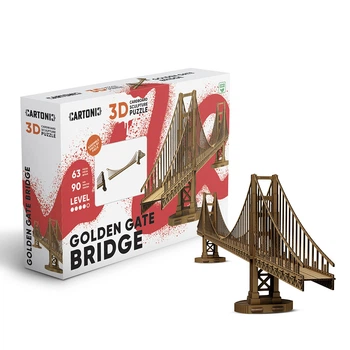 Картонний 3D пазл-конструктор "Cartonic 3D Puzzle GOLDEN GATE BRIDGE" Міст Золота Брам