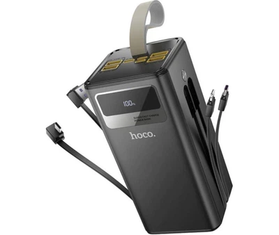 Універсальна мобільна батарея Power Bank із швидкою зарядкою повербанк Hoco S88D8 Plentiful 50000 mAh 22.5W Black