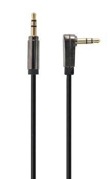 Аудио кабель AUX 3.5 мм Jack-Jack Cablexpert CCAPB-444L-1M, угловой разъем, 1 м, черный