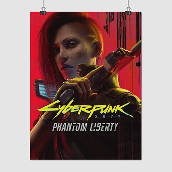 Постер Киберпанк 2077: Призрачная свобода, Cyberpunk 2077: Phantom Liberty, декор комнаты геймера, A3 40×30 см (id4238)