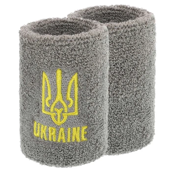 Напульсник спортивный махровый UKRAINE BC-9282-GR 1шт серый Сірий 1SIZE (96702)