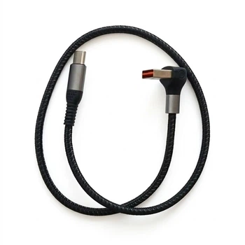 Дата-кабель переходник угловой USB - Type-C M/M Fast Charge 6A Тканевая оплетка, 0.5м (48790)