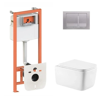 Инсталляция 4 в 1 Qtap Nest Gemini Сатин (QT2533076EUQW46160)