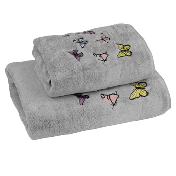 Набор полотенец микрофибра LoveYouHome Бабочки 35x75 см + 70x140 см (60154)