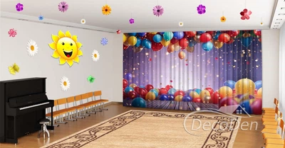 Фото Штори в дитячий садок на випускний PHOTODECOR "Веселковий випускний"