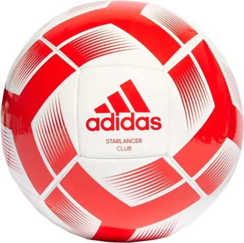 Футбольний м'яч Adidas Starlancer Club розмір 5, біло-червоний