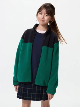 Дитяча флісова куртка UNIQLO 1159858179 (Зелений 11-12) на зріст 145-155 см