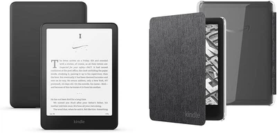 Електронна книга Amazon Kindle Paperwhite 16GB 12th Generation, екран 7`, тепла підсвітка, з чохлом (Black/Clear Back)