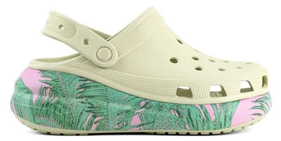 Женские Crocs Classic Crush Spring Break Vanilla/Multi W8 38р. (24,6 см) Бежевые