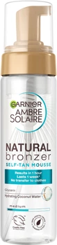 Мус-автозасмага для обличчя та тіла Garnier Ambre Solaire Natural Bronzer Self-Tan Mousse З кокосовою водою 200 мл (3600542298278)