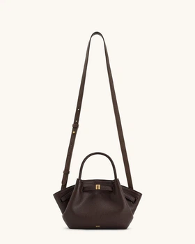 Сумка jw pei hana mini tote bag - dark brown (темно коричнева)