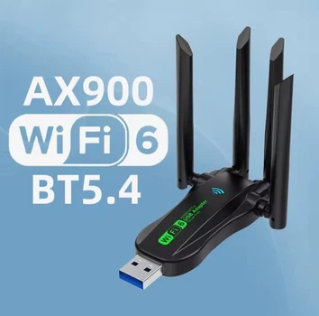 Wi-Fi адаптер AX900 + BT USB 2.4GHz/5GHz 900 Mb Bluetooth 5.4